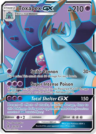 Toxapex GX (Full Art) (136) [SM - Guardians Rising] Holofoil - Deck Out Gaming
