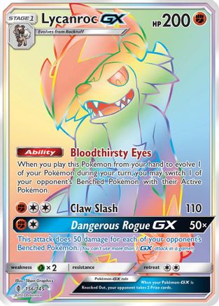 Lycanroc GX (Secret) (156) [SM - Guardians Rising] Holofoil - Deck Out Gaming
