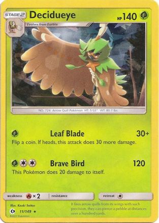 Decidueye - 011/149 (Cracked Ice Holo) (11) [Deck Exclusives] Holofoil - Deck Out Gaming