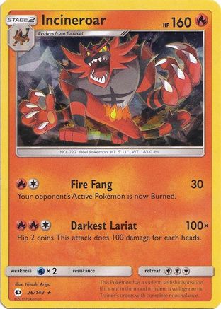 Incineroar - 026/149 (Cracked Ice Holo) (26) [Deck Exclusives] Holofoil - Deck Out Gaming