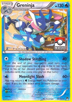 Greninja - 40/122 (League) [2nd Place] (40) [League & Championship Cards] Reverse Holofoil - Deck Out Gaming