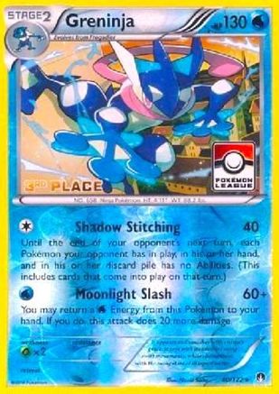 Greninja - 40/122 (Pokemon League) [3rd Place] (40) [League & Championship Cards] Reverse Holofoil - Deck Out Gaming