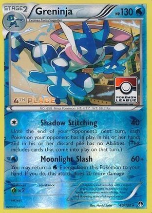 Greninja - 40/122 (Pokemon League) [4th Place] (40) [League & Championship Cards] Reverse Holofoil - Deck Out Gaming