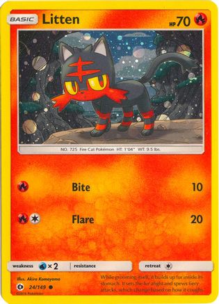 Litten - 24/149 (Cosmos Holo) (24) [Miscellaneous Cards & Products] Holofoil - Deck Out Gaming