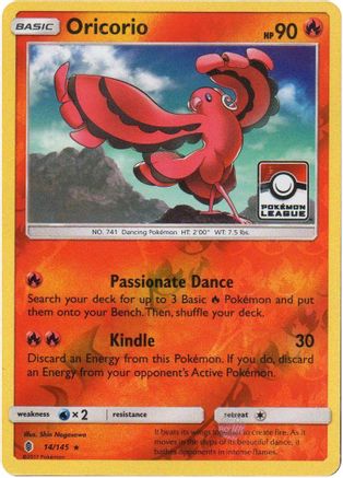Oricorio - 14/145 (Pokemon League) (14) [League & Championship Cards] Reverse Holofoil - Deck Out Gaming
