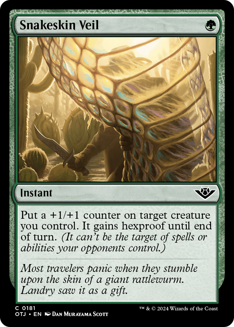 Snakeskin Veil (181) [Outlaws of Thunder Junction] foil - Deck Out Gaming