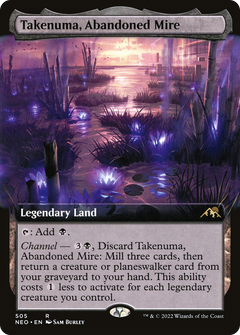 Takenuma, Abandoned Mire (Extended Art) (505) [Kamigawa: Neon Dynasty] foil - Deck Out Gaming