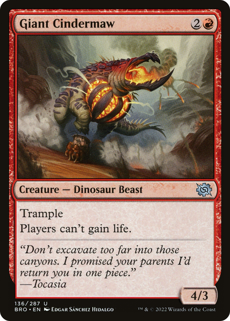 Giant Cindermaw (136) [The Brothers' War] - Deck Out Gaming