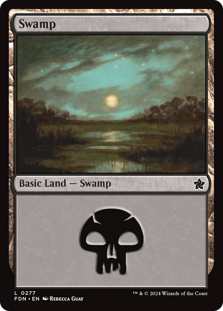 Swamp (0277) (277) [Foundations] foil - Deck Out Gaming