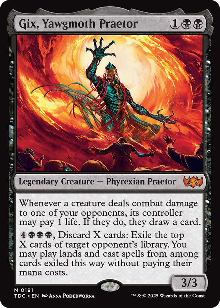 Gix, Yawgmoth Praetor (181) [Commander: Tarkir: Dragonstorm] - Deck Out Gaming