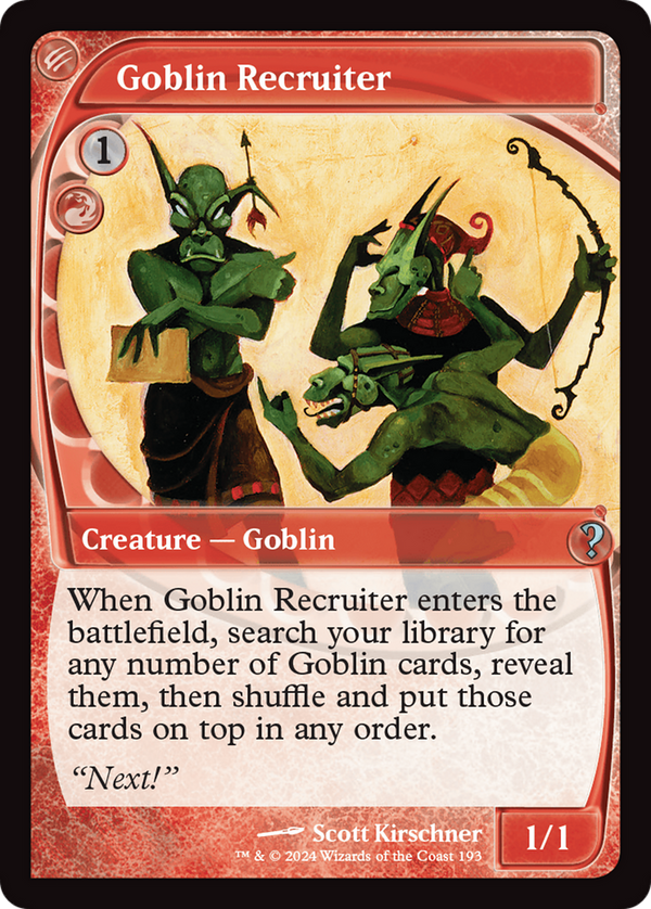 Goblin Recruiter (Future Sight) (193) [Mystery Booster 2] foil - Deck Out Gaming