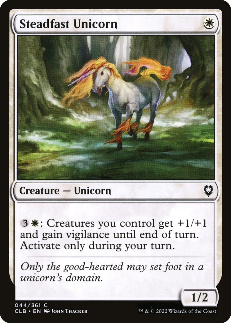 Steadfast Unicorn (44) [Commander Legends: Battle for Baldur's Gate] foil - Deck Out Gaming