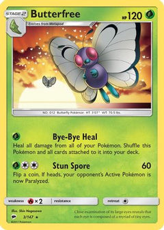 Butterfree (3) [SM - Burning Shadows] - Deck Out Gaming