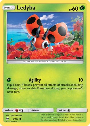 Ledyba (9) [SM - Burning Shadows] Reverse Holofoil - Deck Out Gaming