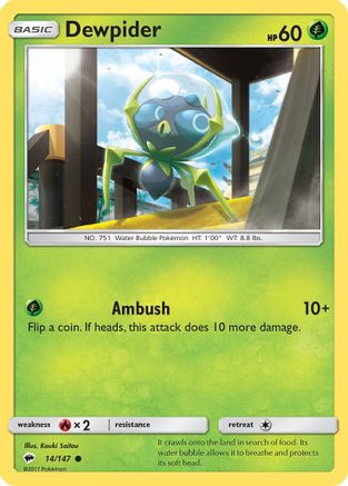 Dewpider (14) [SM - Burning Shadows] Reverse Holofoil - Deck Out Gaming