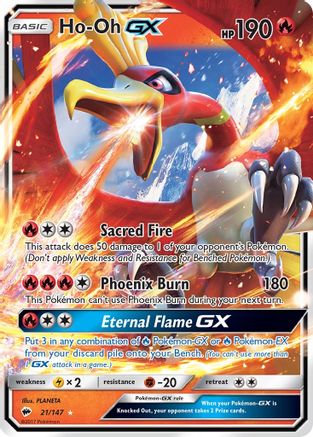 Ho-Oh GX (21) [SM - Burning Shadows] Holofoil - Deck Out Gaming