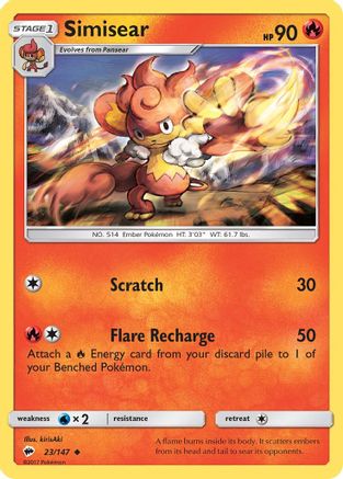 Simisear (23) [SM - Burning Shadows] Reverse Holofoil - Deck Out Gaming