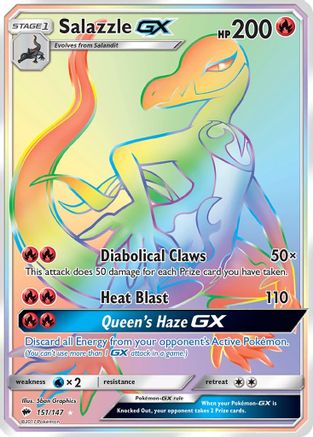 Salazzle GX (Secret) (151) [SM - Burning Shadows] Holofoil - Deck Out Gaming