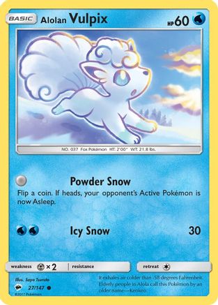 Alolan Vulpix (27) [SM - Burning Shadows] Reverse Holofoil - Deck Out Gaming