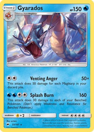 Gyarados (33) [SM - Burning Shadows] Holofoil - Deck Out Gaming