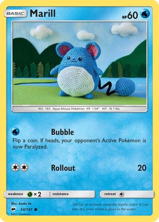 Marill (34) [SM - Burning Shadows] - Deck Out Gaming