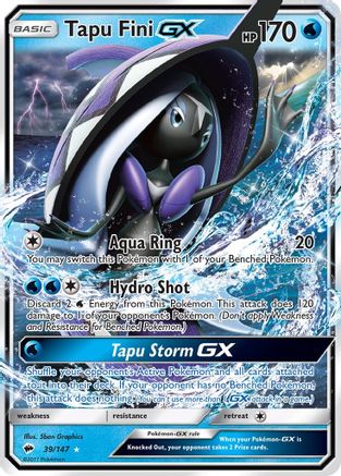 Tapu Fini GX (39) [SM - Burning Shadows] Holofoil - Deck Out Gaming