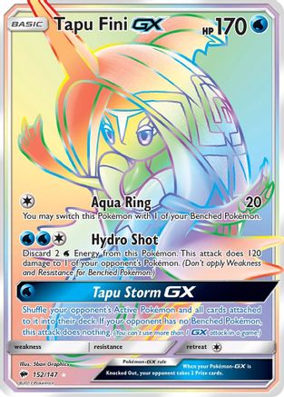 Tapu Fini GX (Secret) (152) [SM - Burning Shadows] Holofoil - Deck Out Gaming