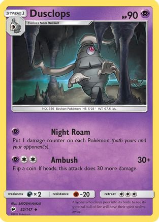 Dusclops (52) [SM - Burning Shadows] Reverse Holofoil - Deck Out Gaming