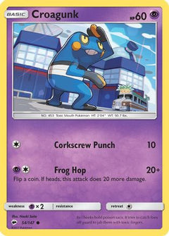Croagunk (54) [SM - Burning Shadows] Reverse Holofoil - Deck Out Gaming