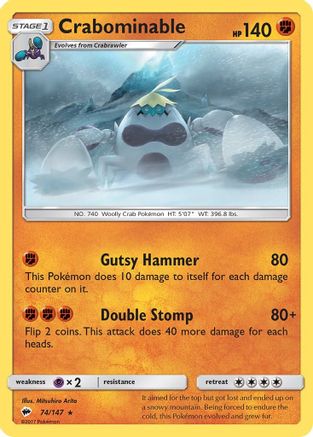 Crabominable (74) [SM - Burning Shadows] Reverse Holofoil - Deck Out Gaming