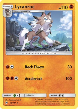Lycanroc (76) (76) [SM - Burning Shadows] Reverse Holofoil - Deck Out Gaming
