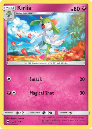 Kirlia (92) [SM - Burning Shadows] Reverse Holofoil - Deck Out Gaming