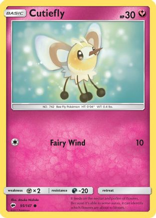 Cutiefly (95) [SM - Burning Shadows] Reverse Holofoil - Deck Out Gaming