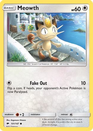 Meowth (101) [SM - Burning Shadows] - Deck Out Gaming