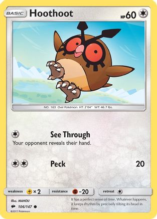 Hoothoot (106) [SM - Burning Shadows] - Deck Out Gaming