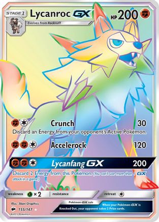 Lycanroc GX (Secret) (155) [SM - Burning Shadows] Holofoil - Deck Out Gaming