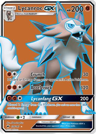 Lycanroc GX (Full Art) (136) [SM - Burning Shadows] Holofoil - Deck Out Gaming