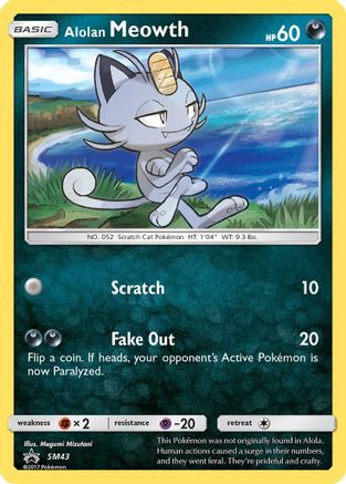 Alolan Meowth - SM43 (SM43) [SM Promos] Holofoil - Deck Out Gaming