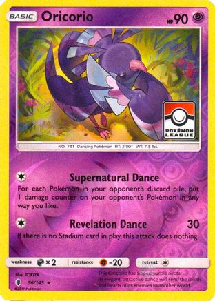 Oricorio - 56/145 (Pokemon League) (56) [League & Championship Cards] Reverse Holofoil - Deck Out Gaming