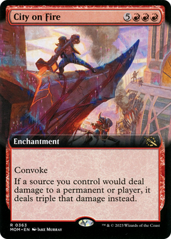 City on Fire (Extended Art) (363) [March of the Machine] - Deck Out Gaming