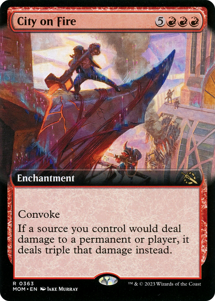 City on Fire (Extended Art) (363) [March of the Machine] - Deck Out Gaming