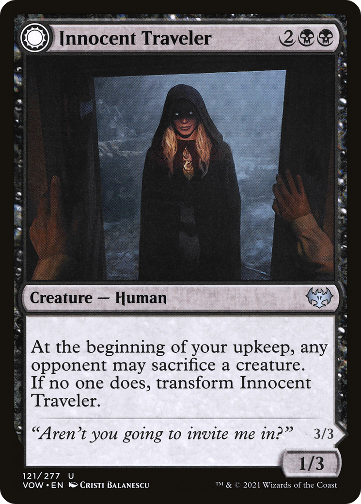 Innocent Traveler // Malicious Invader (121) [Innistrad: Crimson Vow] - Deck Out Gaming