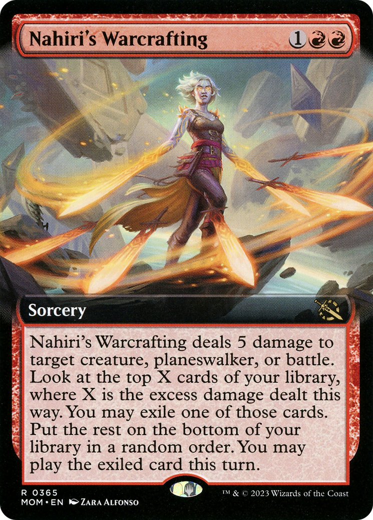 Nahiri's Warcrafting (Extended Art) (365) [March of the Machine] foil - Deck Out Gaming