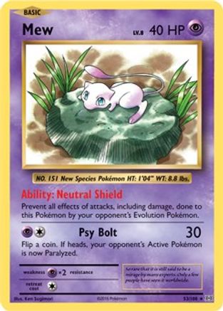 Mew - 53/108 (XY Evolutions) (53) [Deck Exclusives] - Deck Out Gaming