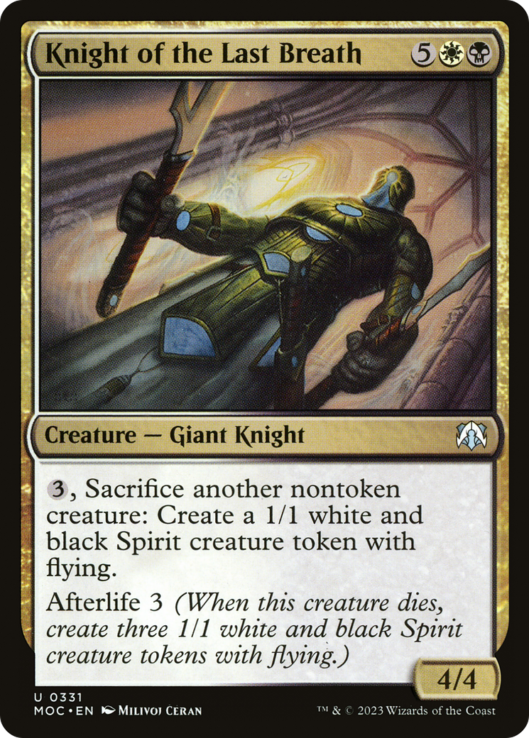 Knight of the Last Breath (331) [March of the Machine Commander] - Deck Out Gaming