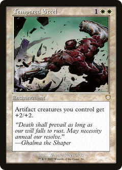 Tempered Steel (Retro Frame) (76) [The Brothers' War Commander] - Deck Out Gaming