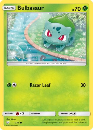 Bulbasaur (1) [Shining Legends] Reverse Holofoil - Deck Out Gaming