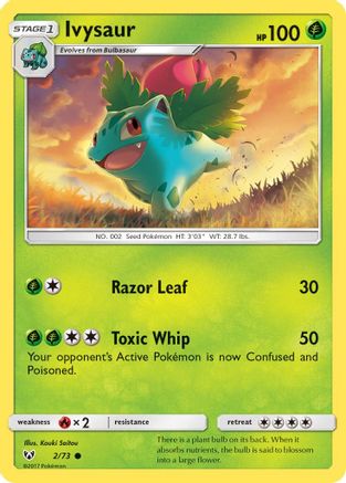 Ivysaur (2) [Shining Legends] Reverse Holofoil - Deck Out Gaming