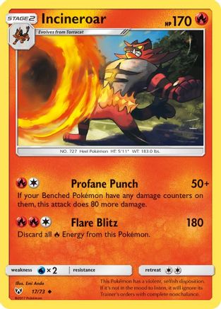Incineroar (17) [Shining Legends] - Deck Out Gaming