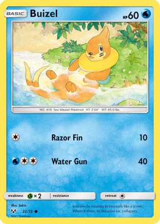 Buizel (22) [Shining Legends] Reverse Holofoil - Deck Out Gaming